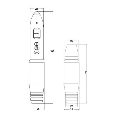 Black Color Wireless Permanent Makeup Machine Rechargeable With RCA Interface Connector